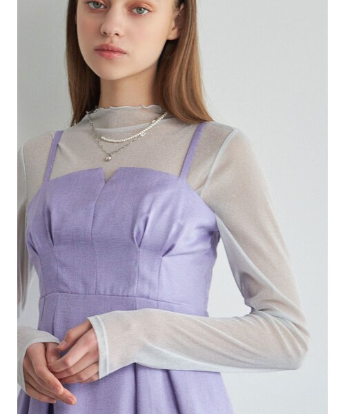 MERCURYDUO（マーキュリーデュオ）の「アソートシアートップス（Tシャツ/カットソー・レディース・シルバー/ゴールド/オフホワイト/ブラック/アイスブルー・F）」の11枚目の写真