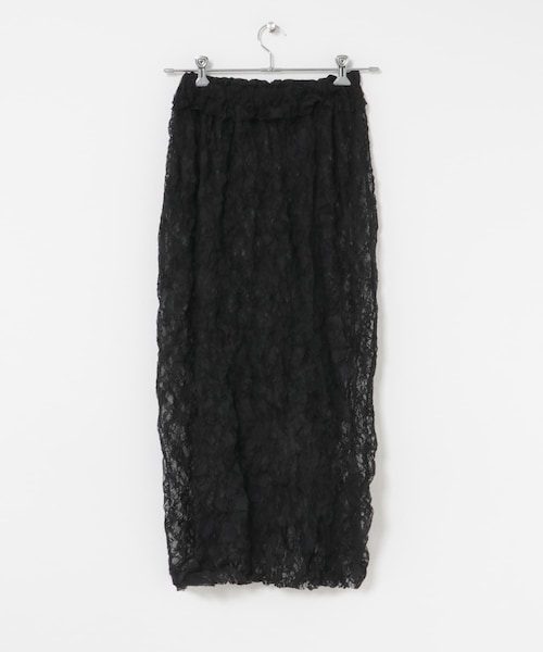URBAN RESEARCH(アーバンリサーチ)の「TanC TOKYO CRUSHED LACE GATHER SKIRT(スカート・レディース・WHITE/BLACK・Free)」の8枚目の写真