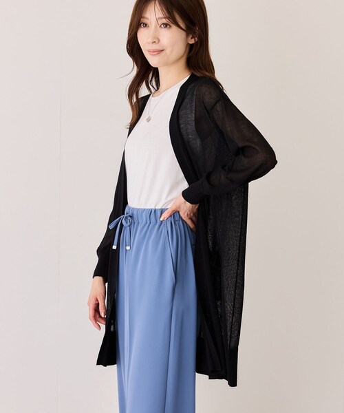 Jayro(ジャイロ)の「接触冷感シアーカーディガン(カーディガン/ボレロ・レディース・ブラック/ライトグレー/ホワイト系/ブルー・M)」の8枚目の写真