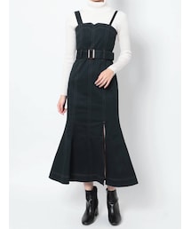 MURUA | アシメスリットマーメイドジャンパースカート(ジャンパースカート)