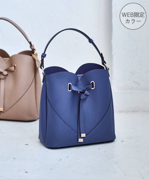 VIS（ビス）の「【累計3万点突破】【2WAY】ハートカットバッグ/追加（ショルダーバッグ・レディース・ブラック/キナリ/ピンク/ベージュ系/サックス/レッド/ピンク系/ブラウン系/ベージュ/ブルー系・F）」の11枚目の写真