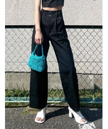 EMODA | 【セットアップ着用可】ハイウエストセミワイドパンツ(その他パンツ)