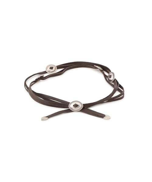 ADAM ET ROPE'(アダムエロペ)の「【J'aDoRe・店舗限定】【PUNTOVITA(プントヴィータ)】コンチョマルチベルト(ベルト・レディース・キナリ/ブラウン/ブルー・F)」の4枚目の写真