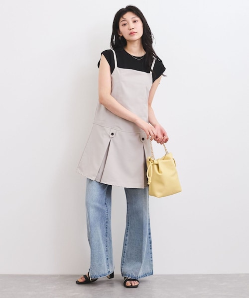 VIS（ビス）の「キャミソールミニワンピース（ワンピース・レディース・ライトグレー/カーキ・M/S）」の11枚目の写真