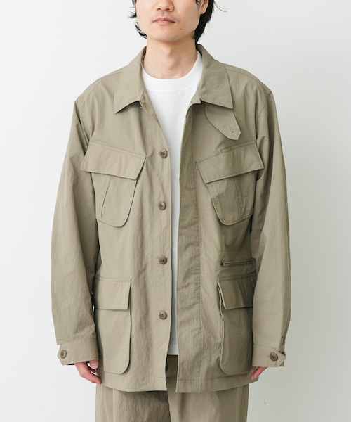 URBAN RESEARCH DOORS(アーバンリサーチドアーズ)の「Snow Peak Apparel NYLON WASHER JACKET(テーラードジャケット・メンズ・GREIGE/CHARCOAL/BLACK・M/L/XL)」の3枚目の写真