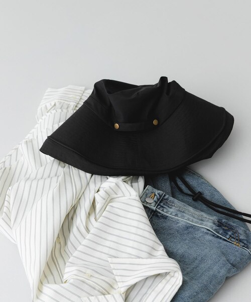 RODE SKO（ロデスコ）の「洗える畳める撥水日よけハット（ハット・レディース・BLACK/BROWN・Free）」の5枚目の写真