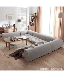 ゆ*ゆ様 値下げ　3人掛けローソファ2点セット｜コーナー日本製ふわふわクッション 3人掛け]ローソファ3点セット｜コーナー 日本製 ふわふわ