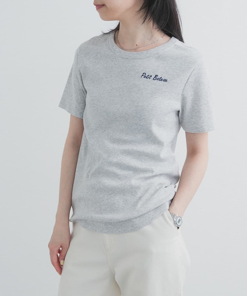 URBAN RESEARCH DOORS(アーバンリサーチドアーズ)の「『別注』PETIT BATEAU×DOORS EMBROIDERYT-SHIRTSCU(Tシャツ/カットソー・レディース・ECUME/BELUGA/SMOKING・S/M)」の10枚目の写真