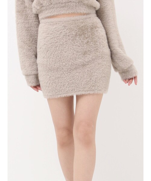 GYDA（ジェイダ）の「シャギータイトスカートライクショートパンツ【SETUP着用可】（スカート・レディース・ブラック/オフホワイト/ベージュ/アイボリー・F）」の4枚目の写真