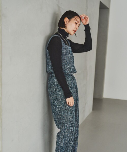 URBAN RESEARCH ROSSO（アーバンリサーチロッソ）の「F by ROSSO　ツイードビスチェ+ワイドパンツ（セットアップ・レディース・BLUE/BLACK・36/38）」の5枚目の写真