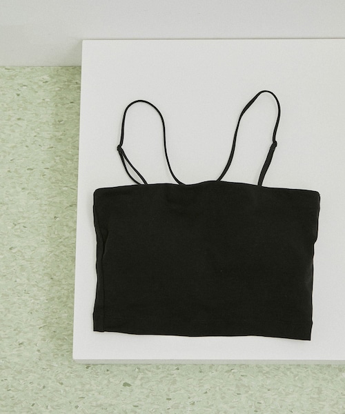 ADAM ET ROPE'（アダムエロペ）の「【サステナブル】オーガニックコットンチューブトップ（チューブトップ・レディース・ブラック/ホワイト/ベージュ・F）」の3枚目の写真