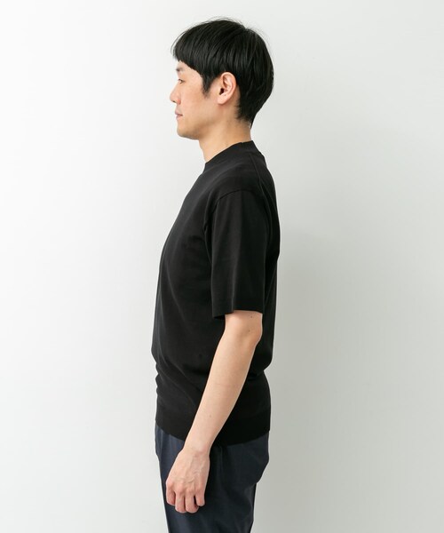 URBAN RESEARCH DOORS（アーバンリサーチドアーズ）の「LIFE STYLE TAILOR　ハイゲージクルーネック半袖ニット（シャツ/ブラウス・メンズ・IVORY/BLACK/NAVY BLUE/GRAY BROWN・M/L）」の21枚目の写真