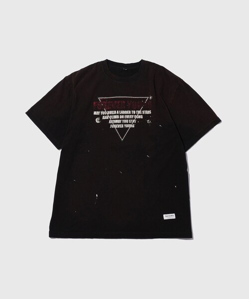 ADAM ET ROPE'(アダムエロペ)の「【FACCIES/ファッチーズ】AGING FADE TEE(SOFT)(Tシャツ/カットソー・メンズ・キナリ/ブラック・1/2)」の6枚目の写真