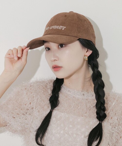 SMELLY（スメリー）の「コーデュロイロゴキャップ（キャップ・レディース・BEG/BRN/NVY・-）」の5枚目の写真