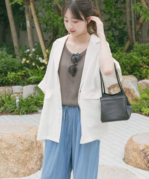 ITEMS URBANRESEARCH（アイテムズ アーバンリサーチ）の「シアードルマンジャケット（テーラードジャケット・レディース・WHT/BLK/BRN/CHK・FREE/Free）」の7枚目の写真