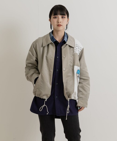 THE GOODLAND MARKET（ザグッドランドマーケット）の「SREU　Coach jacket（ブルゾン・レディース・GRAY1/BLACK1・M）」の4枚目の写真