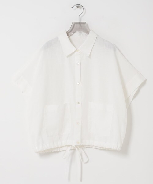 URBAN RESEARCH(アーバンリサーチ)の「ラミーレーヨンハーフスリーブシャツ(シャツ/ブラウス・レディース・NAVY/YEL BEIGE/WHITE・Free)」の11枚目の写真