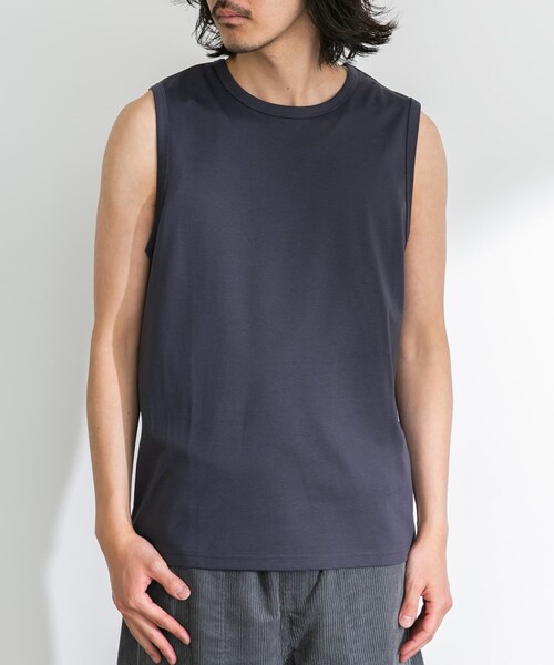 URBAN RESEARCH Sonny Label（アーバンリサーチサニーレーベル）の「コットンレイヤードタンクトップ（タンクトップ・メンズ・チャコール/オフ/ブラック・S/M/L）」の20枚目の写真