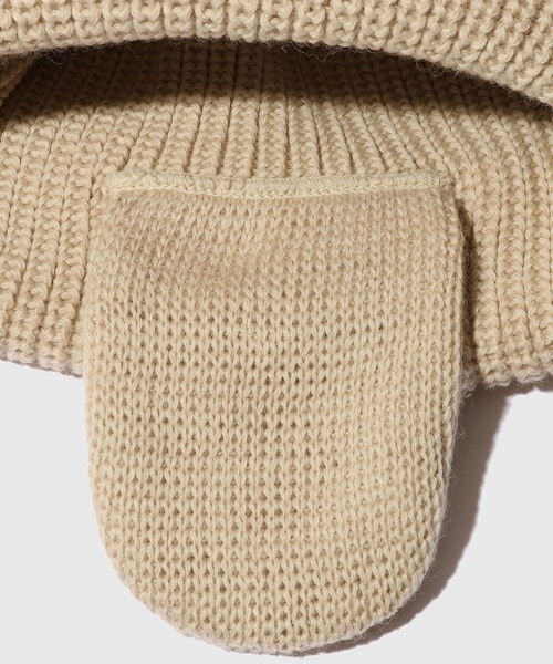 ADAM ET ROPE'（アダムエロペ）の「【KIJIMA TAKAYUKI/キジマ タカユキ】MERINO WOOL EAR WATCH CAP（ニットキャップ/ビーニー・メンズ・ブラック/グレー/ベージュ/レッド・F）」の8枚目の写真