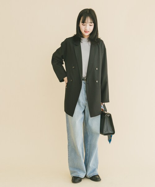 ITEMS URBANRESEARCH（アイテムズ アーバンリサーチ）の「リネンライクジャケット（テーラードジャケット・レディース・BRN/L.BEG/BLK・Free）」の8枚目の写真