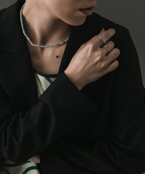 SMELLY（スメリー）の「SMELLY so’　square amazonite ring（リング・レディース・SL/GR・11）」の10枚目の写真