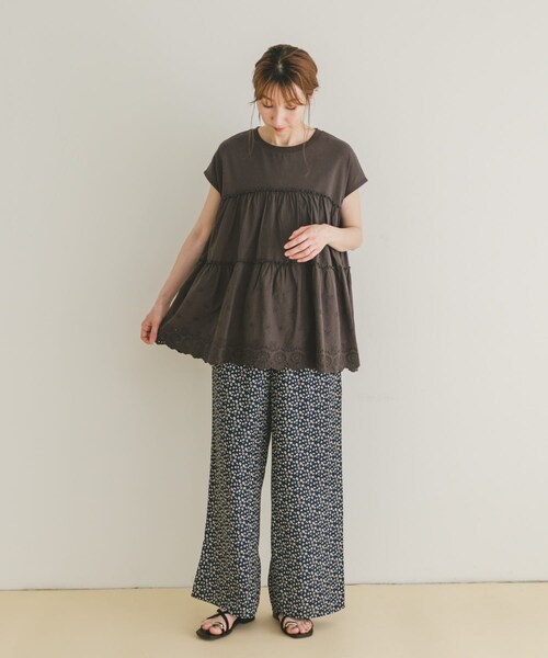 ITEMS URBANRESEARCH（アイテムズ アーバンリサーチ）の「ガライージーワイドパンツ（その他パンツ・レディース・NVY/MNT/WHT・FREE）」の11枚目の写真