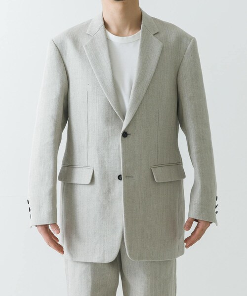 URBAN RESEARCH(アーバンリサーチ)の「semoh DeadStock Linen Jacket(テーラードジャケット・メンズ・BEIGE・2/3)」の3枚目の写真