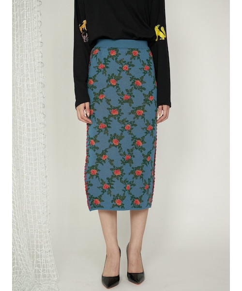 PAMEO POSE（パメオポーズ）の「Magician’s Flower Skirt（スカート・レディース・ブルー/ベージュ・F）」の21枚目の写真