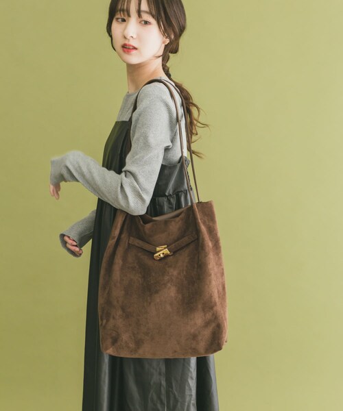 ITEMS URBANRESEARCH(アイテムズ アーバンリサーチ)の「インナーセットキャミワンピース(ワンピース・レディース・GRY×BLK/BEG×BRN/BRN×BLK・FREE)」の5枚目の写真