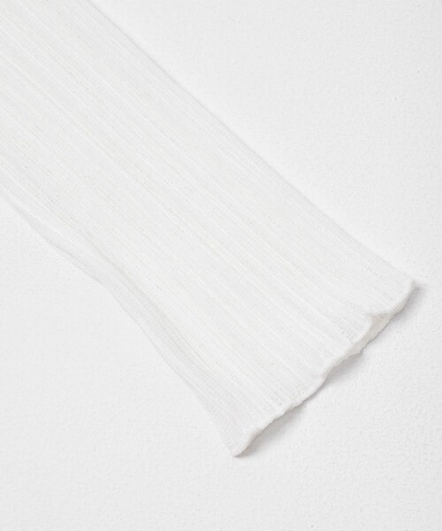 SENSE OF PLACE by URBAN RESEARCH(センスオブプレイスバイアーバンリサーチ)の「スラブシアープリーツトップ(Tシャツ/カットソー・レディース・OFF WHITE/BLACK/PINK・One)」の6枚目の写真