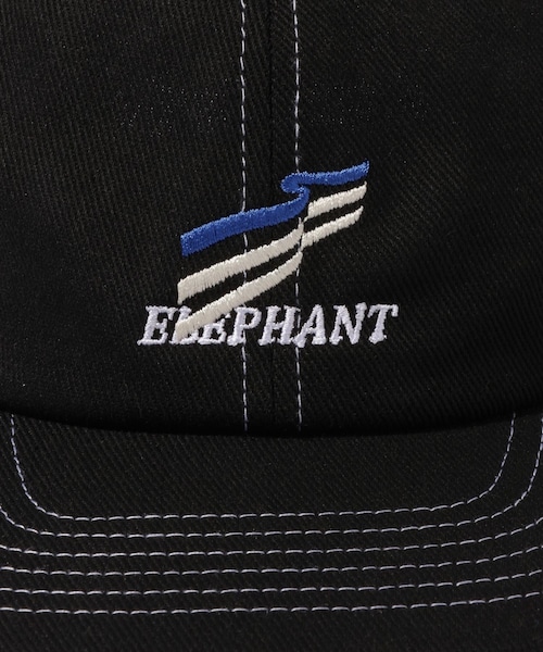 ADAM ET ROPE'（アダムエロペ）の「【elephant TRIBAL fabrics/エレファントトライバルファブリクス】SPORTS LOGO CAP（キャップ・メンズ・ブラック/レッド・F）」の6枚目の写真