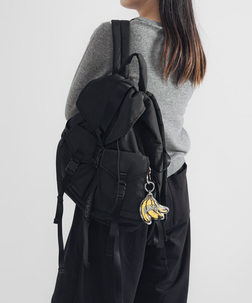 URBAN RESEARCH(アーバンリサーチ)の「GANNI Recycled Tech Backpack(バックパック/リュック・レディース・Black・-)」の5枚目の写真