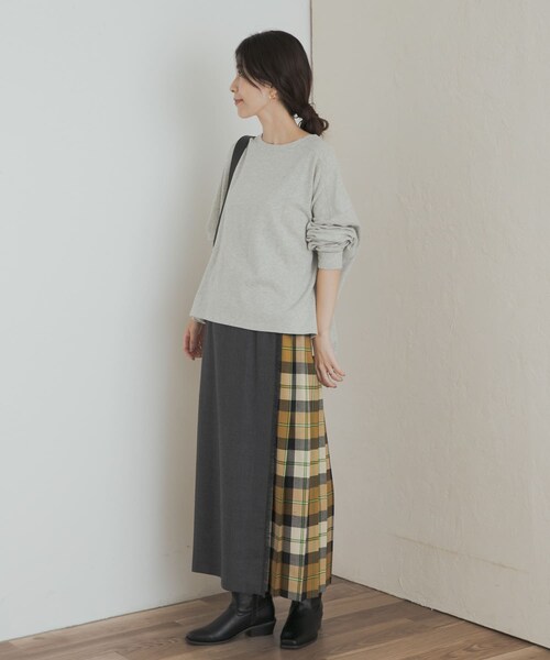 URBAN RESEARCH DOORS(アーバンリサーチドアーズ)の「ネルベア天竺ワイドプルオーバー(Tシャツ/カットソー・レディース・GRAY/PINK/BROWN・M)」の12枚目の写真