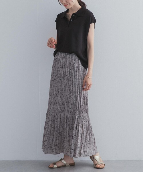 URBAN RESEARCH DOORS(アーバンリサーチドアーズ)の「フラワードットプリーツスカート(スカート・レディース・BLACK/GRAY/NAVY・Free)」の20枚目の写真