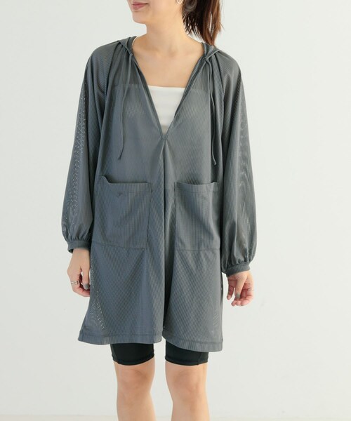 URBAN RESEARCH(アーバンリサーチ)の「Swim URBAN RESEARCH スイム メッシュチュニック(水着・メンズ・GRAY/WHITE・FREE)」の9枚目の写真