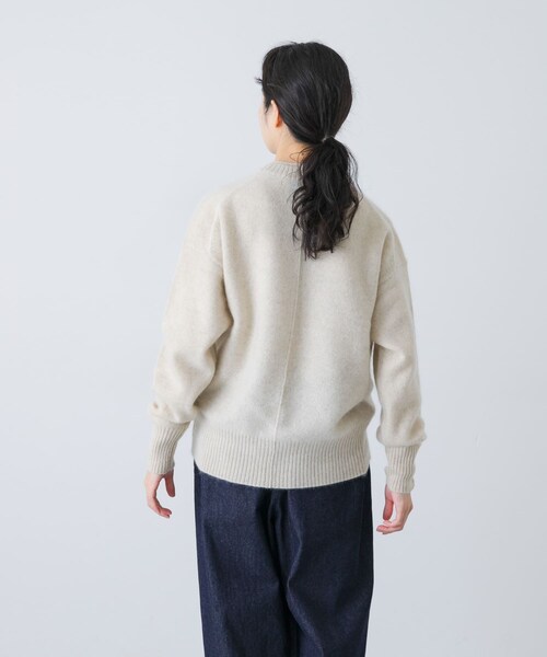 かぐれ（カグレ）の「TICCA　ヤククルーネックプルオーバー（ニット/セーター・レディース・ivory/light blue/grey・FREE）」の8枚目の写真