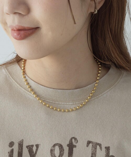 URBAN RESEARCH Sonny Label（アーバンリサーチサニーレーベル）の「ボールチェーンネックレス（ネックレス・レディース・シルバー/ゴールド・One）」の8枚目の写真