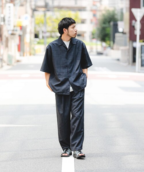 EKAL（エカル）の「『吸水速乾/UVカット/UR TECH』ハイツイストショートスリーブシャツ（シャツ/ブラウス・メンズ・モカグレー/チャコール・M/L）」の17枚目の写真