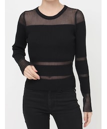 MURUA | シアーミックスリブニット(ニット/セーター)