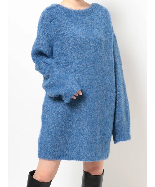 dazzlin（ダズリン）の「ミックスカラーブークレチュニック（チュニック・レディース・パープル/グレー/ブルー/ピンク/アイボリー/ベージュ/モカ・F）」の11枚目の写真