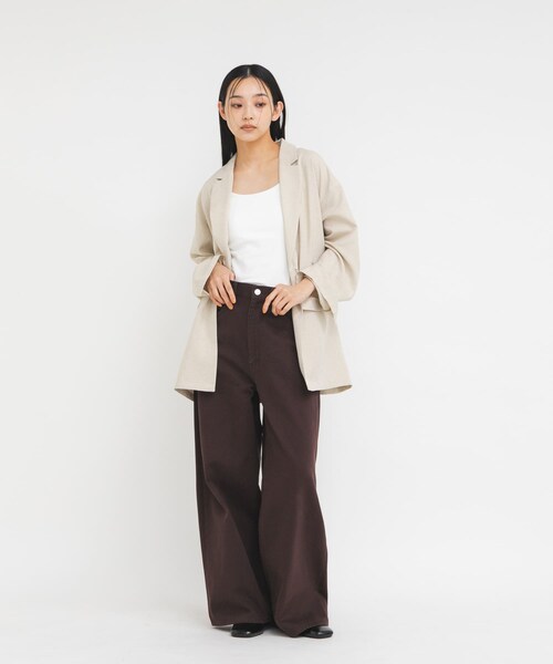 KBF（ケイビーエフ）の「スパゲティストラップカップ付きキャミ（キャミソール・レディース・IVORY/KHAKI/CHARCOAL/OFF/BLACK・One）」の18枚目の写真