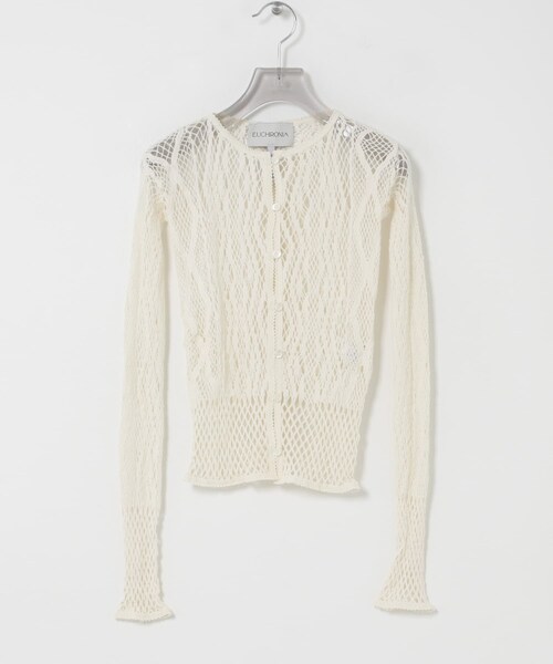 URBAN RESEARCH(アーバンリサーチ)の「EUCHRONIA STRETCH LACE CARDIGAN(カーディガン/ボレロ・レディース・IVORY/KHAKI・Free)」の1枚目の写真