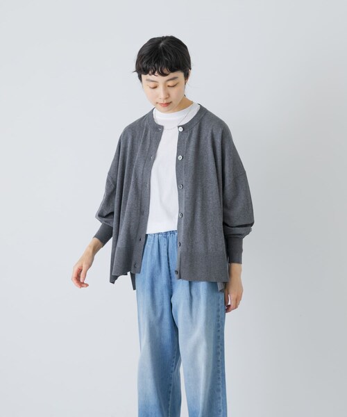 かぐれ(カグレ)の「ハイツイストコットンワイドカーディガン(カーディガン/ボレロ・レディース・BLACK/GRAY/NAVY・Free)」の20枚目の写真