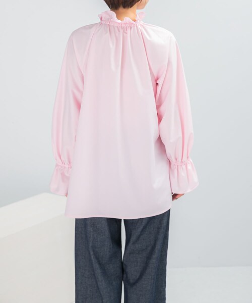 URBAN RESEARCH ROSSO（アーバンリサーチロッソ）の「フリルカラーブラウス（シャツ/ブラウス・レディース・WHITE/BABY PINK/D/BROWN・Free）」の15枚目の写真