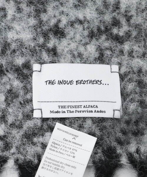 URBAN RESEARCH（アーバンリサーチ）の「THE INOUE BROTHERS　Two Colour Woolly Scarf（マフラー・メンズ・Blk/Wht/Brn/Orn/Blu/Violet/Teal/Pink/Green/Lime・One）」の10枚目の写真