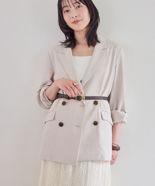 VIS（ビス）の「フラット18mm幅ニュアンス変形サークルバックルベルト/一部WEB限定カラー（ベルト・レディース・ブラック系/ダークブラウン・F）」の5枚目の写真