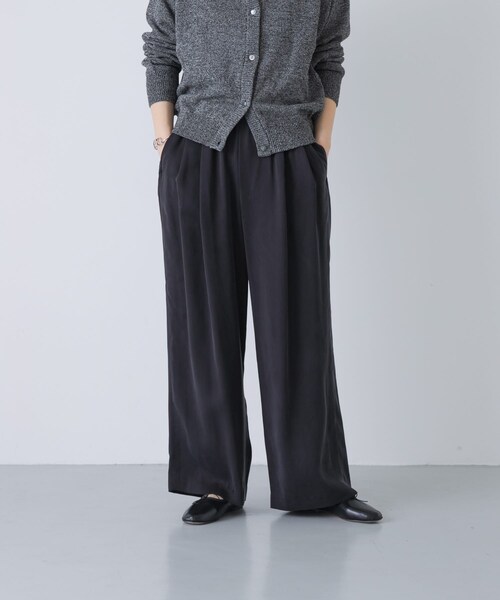 かぐれ（カグレ）の「キュプラストレートパンツ（その他パンツ・レディース・NAVY/BLACK・Free）」の5枚目の写真