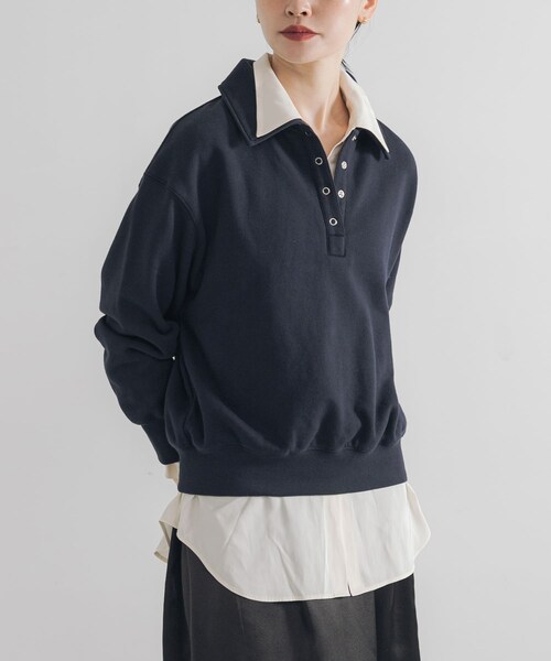 URBAN RESEARCH(アーバンリサーチ)の「シャツカラースウェット(スウェット・レディース・OFF/GRAY/NAVY・FREE)」の3枚目の写真