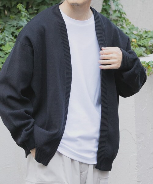 ITEMS URBANRESEARCH（アイテムズ アーバンリサーチ）の「『洗濯可/抗菌/防臭/UVカット』高機能リブニットカーディガン+インナー セット（ニット/セーター・メンズ・BLK/BLU/BEG/GRY・M/L）」の8枚目の写真