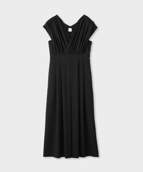 ROPE'(ロペ)の「【一部店舗限定】【REALM(レルム)】WRAP FLARE DRESS|カシュクールフレアワンピース(ワンピース・レディース・ブラック/カーキ・36/38)」の11枚目の写真